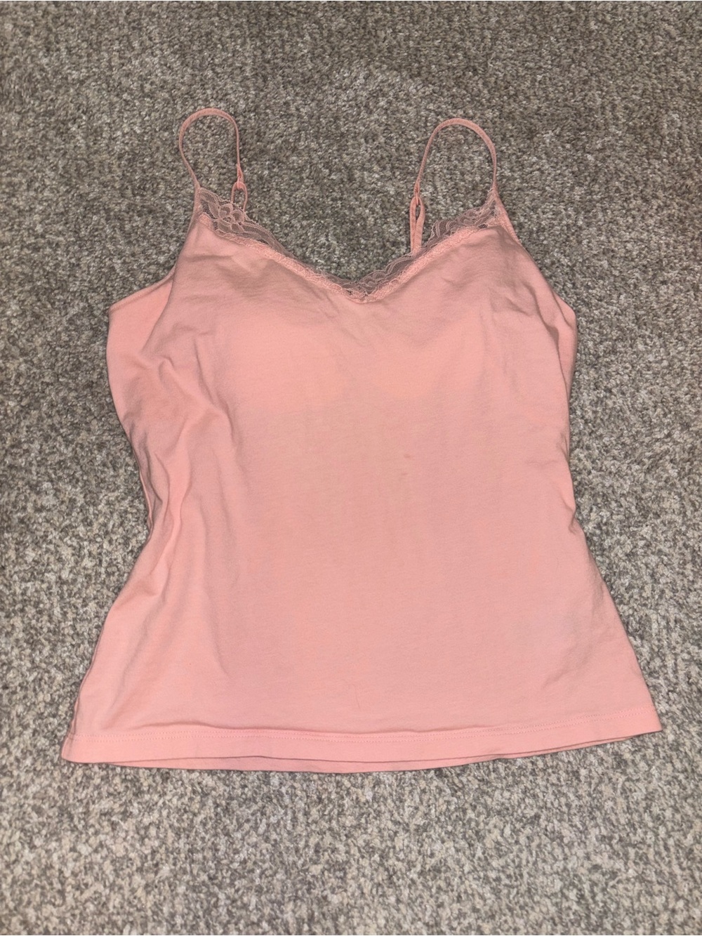 No Boundaries Blush Pink Lace-Trim Cami Tank Top